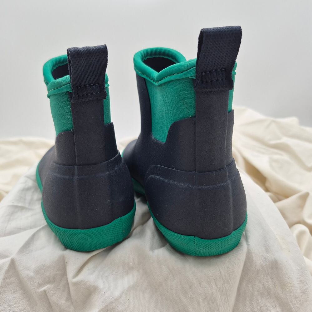 Hunter Kids Navy and Green Rain Boots - Picture 4 of 8